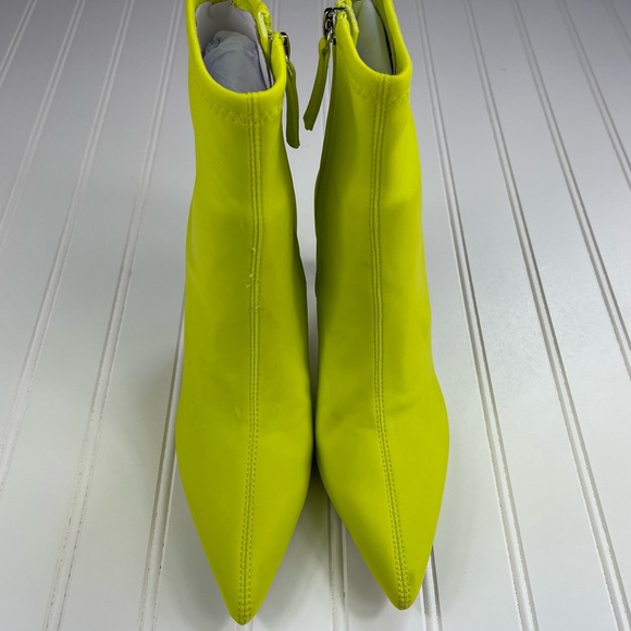 Zara Womens High Heeled Ankle Boots Fabric Yellow EU 37. US 6.5 1144/810 - Picture 10 of 13